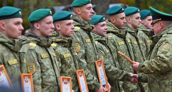 В гомельской погрангруппе состоялись проводы солдат-срочников