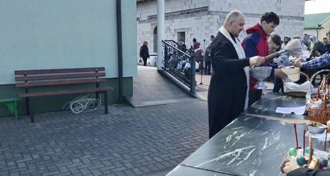 пограничный храм в честь святых воинов Преподобных Александра Пересвета и Андрея Осляби. Брестская пограничная группа.