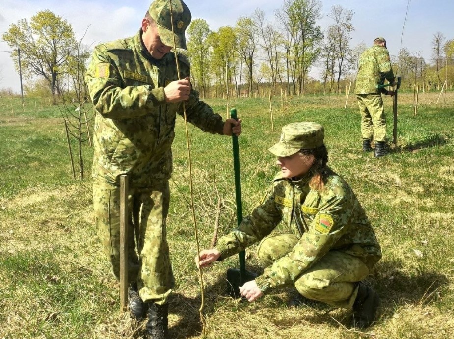 Пограничники сделали парк «Нижне-Теребежовский» зеленее